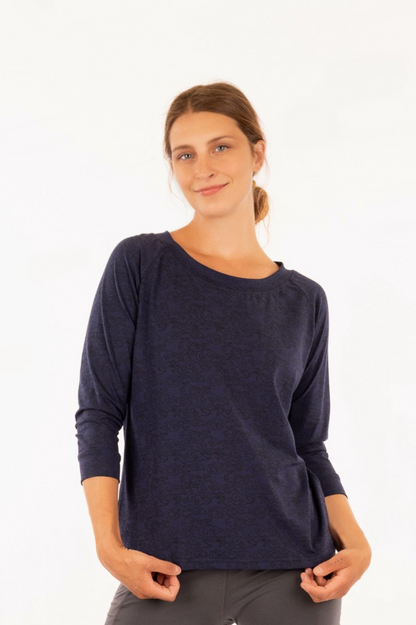 YB-09 - GIGI : T-shirt à manches raglan en coton biologique (avec imprimé)