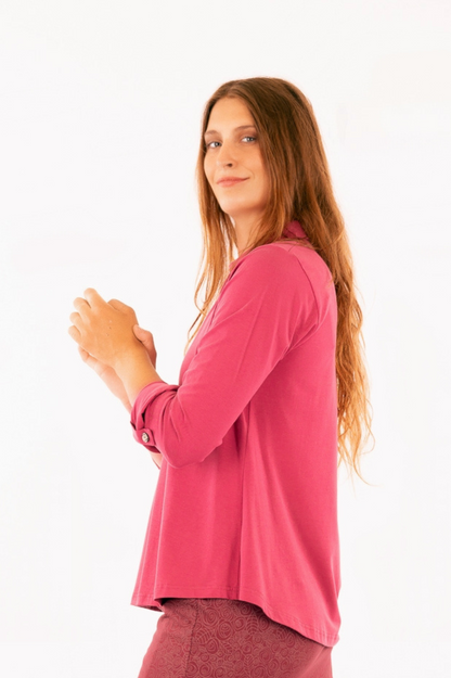 YB-19- WELLA : Chemise simple en coton biologique