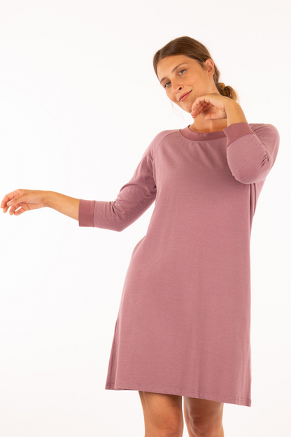 02_WILA - Robe trapèze en coton biologique à pois