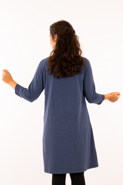 02_WILA - Robe trapèze en coton biologique à pois