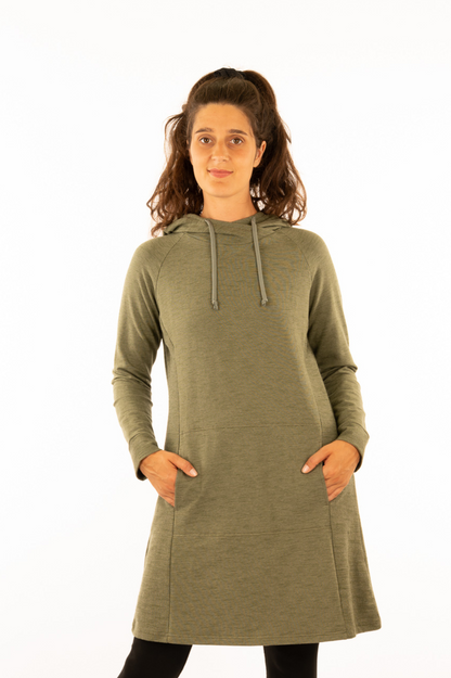 YB-01 - ALEXIA - Robe à capuche en coton bio