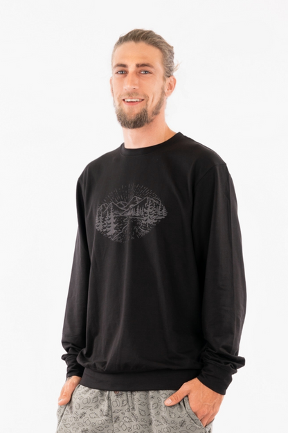 YB-65- HALO: Organic Cotton  French Terry Sweatshirt with print