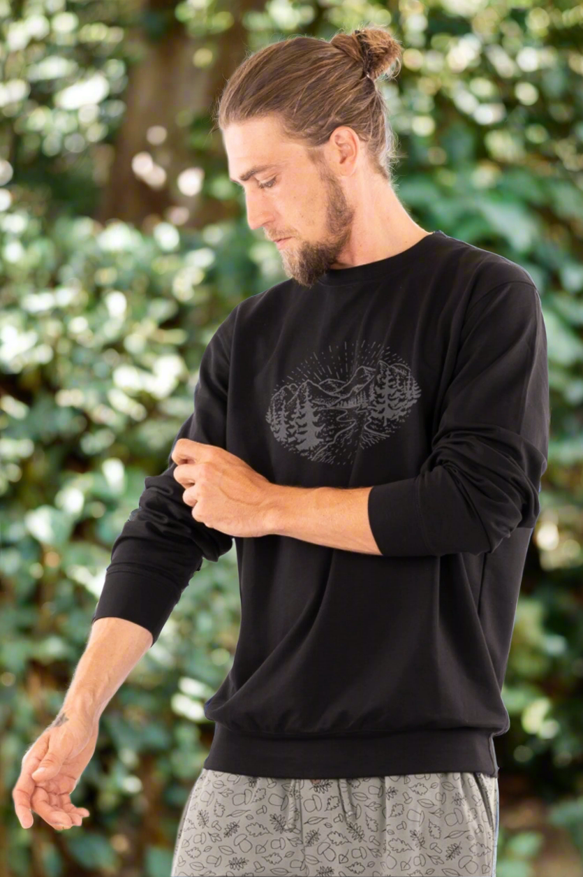 YB-65- HALO: Organic Cotton  French Terry Sweatshirt with print