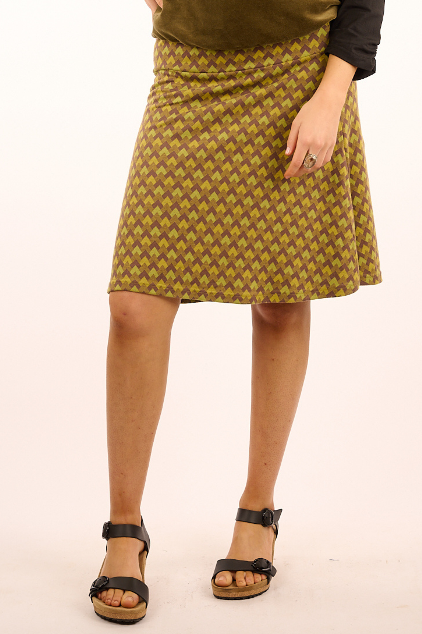 TF25-26A - ZOE: Organic Cotton  A-line Skirt