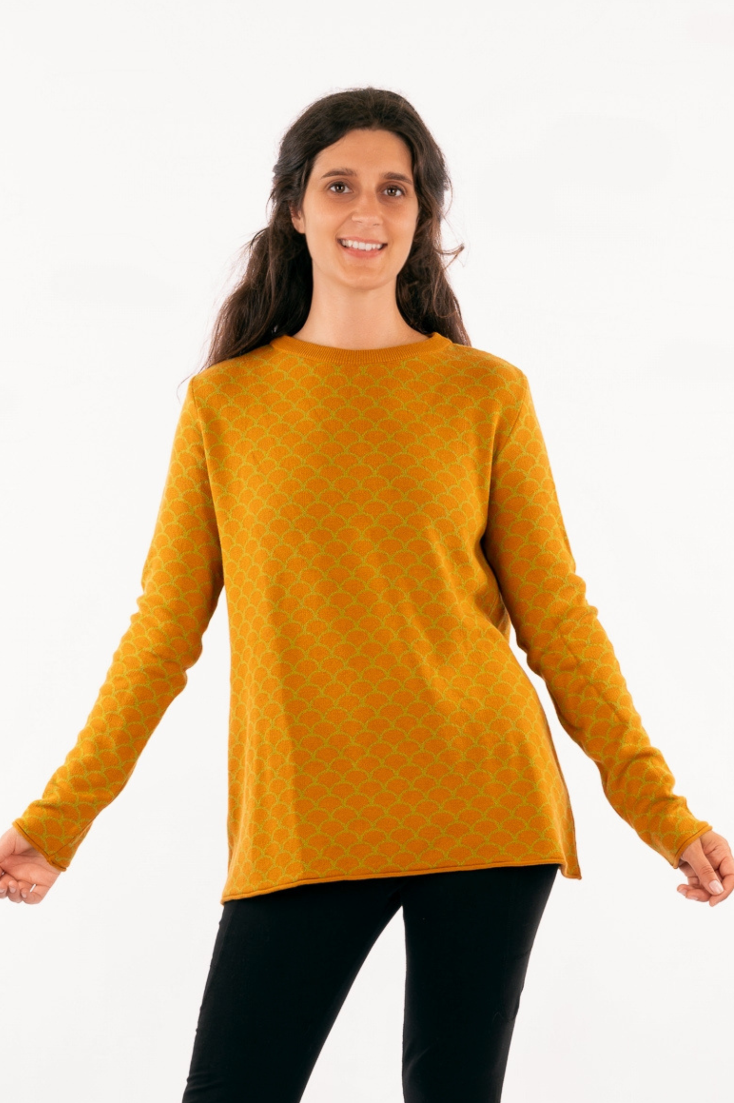YKF25-01_FISKA -Organic Cotton - Knitted Sweater Scales