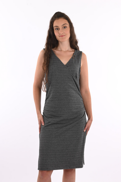 T1V-05 - CŒUR – Robe portefeuille en coton bio