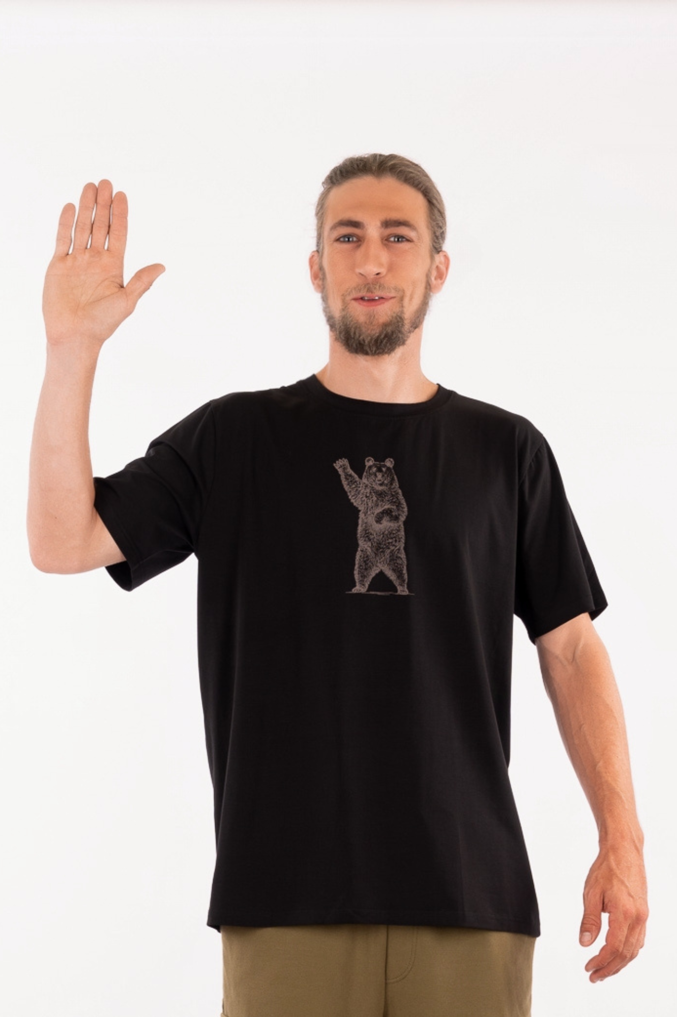 YB-61B - TOM BEAR - Organic Cotton Basic T-shirt; Hello Bear