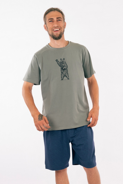 YB-61B - TOM BEAR - Organic Cotton Basic T-shirt; Hello Bear