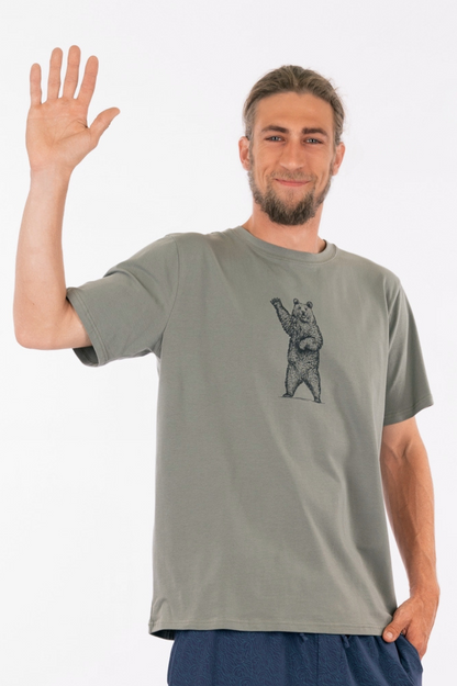 YB-61B - TOM BEAR - Organic Cotton Basic T-shirt; Hello Bear