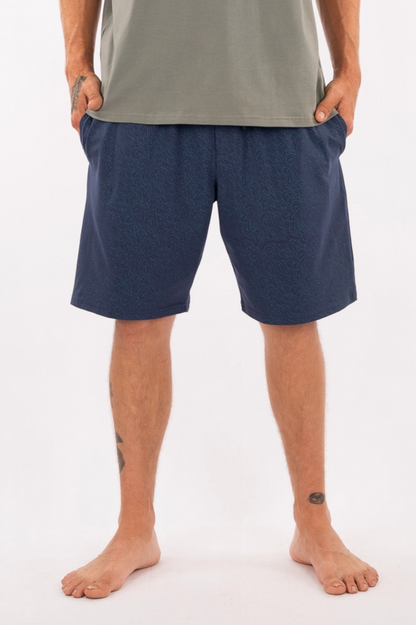 69-PAJA : Short homme en coton biologique imprimé vagues