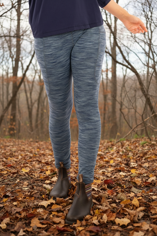 YB-12T -POKA: Organic Cotton Long legging with pockets