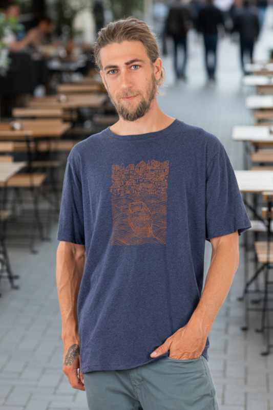 YB-61 - TOM - Organic Cotton Basic Men's T-shirt - Boat & Village