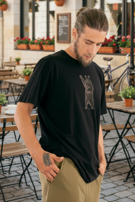 YB-61B - TOM BEAR - Organic Cotton Basic T-shirt; Hello Bear