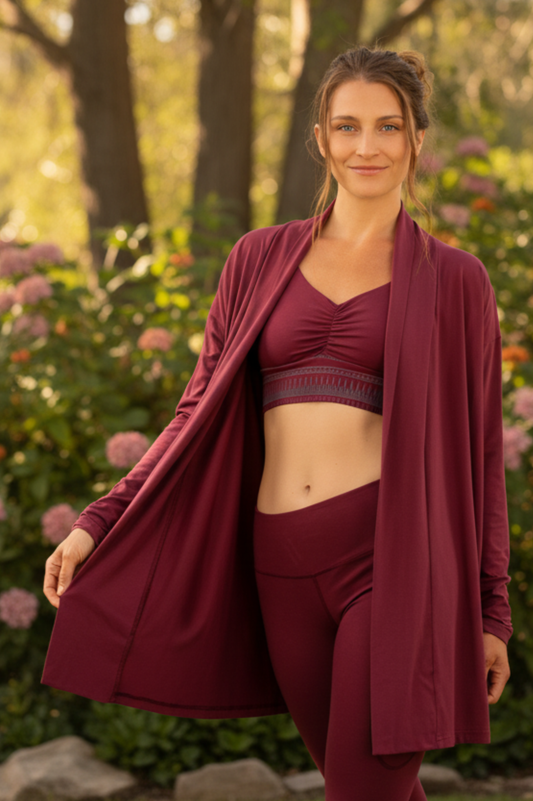 YB-30 - CHARLINE - Organic Cotton Long Cardigan