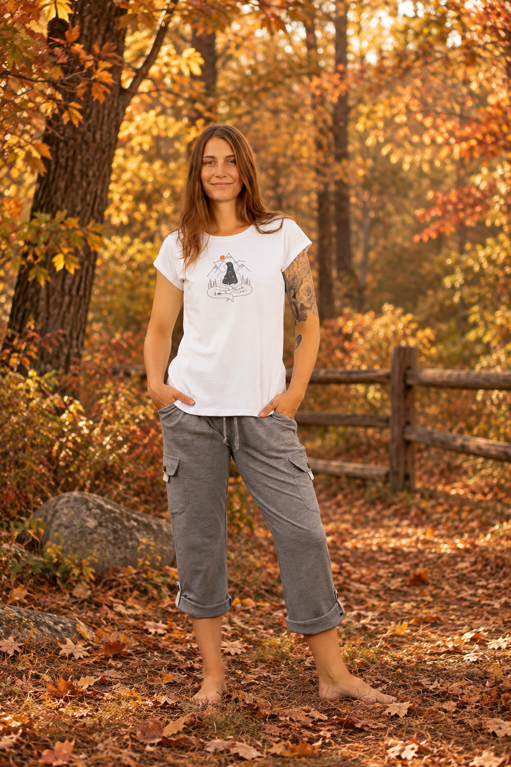 YB-07M - SOFIE MOUNTAIN – Organic Cotton T-shirt with print