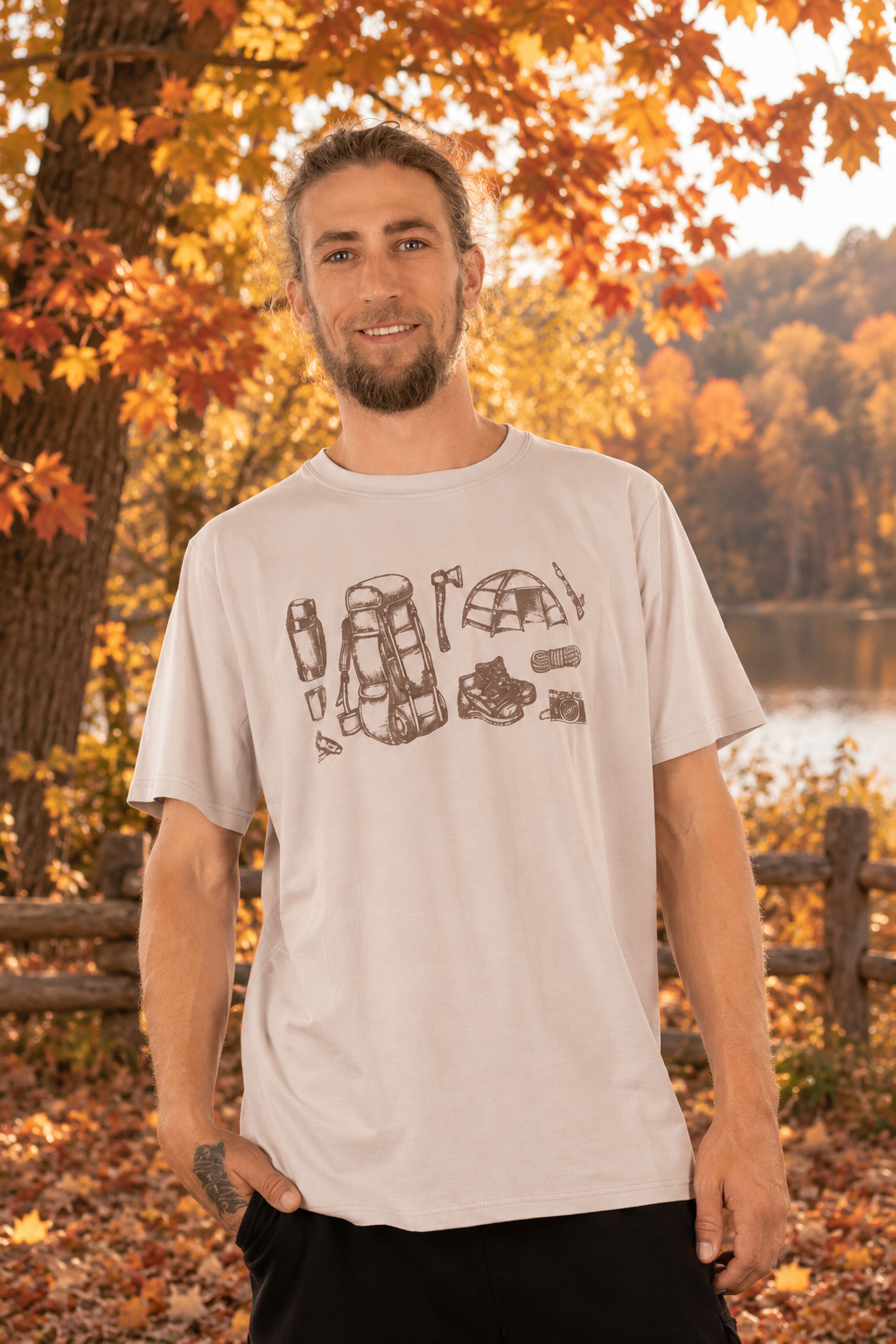YB-61B - TOM - Organic Cotton Basic Men's  T-shirt; Backpacking gears