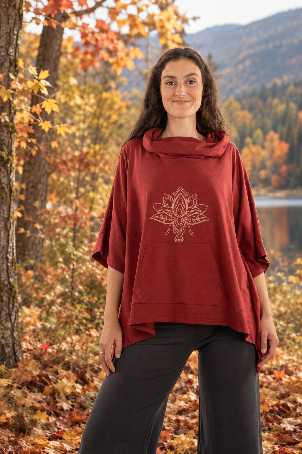 YB-26 – PONCHO LOTU Organic Cotton Pancho Lotus