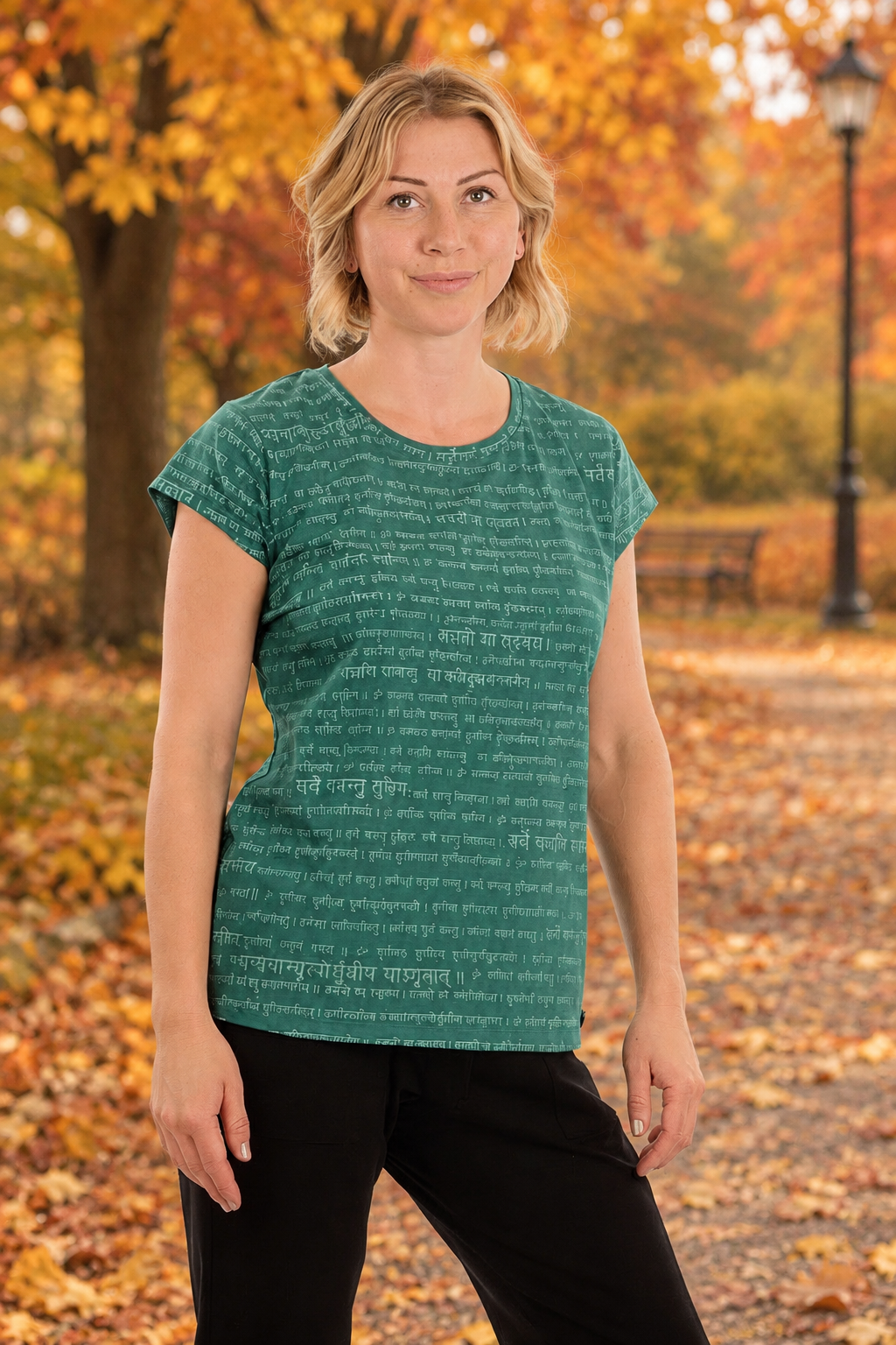 YB-07MA - SOFIE MANTRA – Organic Cotton Round-neck t-shirt with print