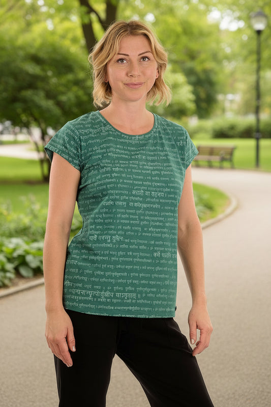 YB-07MA - SOFIE MANTRA – Organic Cotton Round-neck t-shirt with print