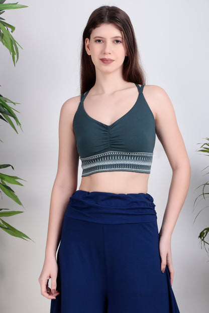 YB-23T - CŒUR: Organic Cotton Heart Bra with print