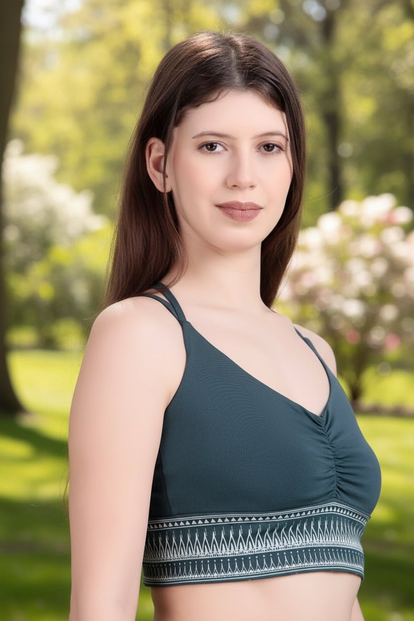 YB-23T - CŒUR: Organic Cotton Heart Bra with print